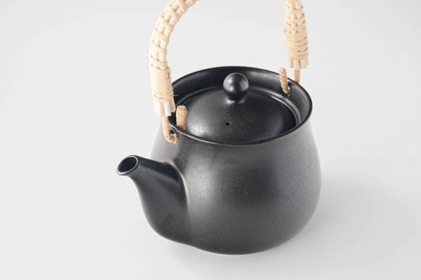 Black Mino Ware Teapot with Infuser – 400 ml [Teaware & Tableware]