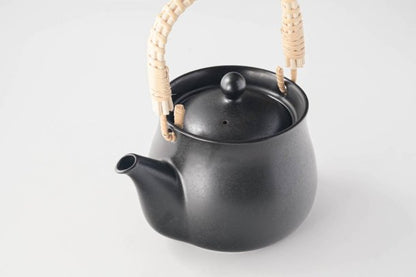 Black Mino Ware Teapot with Infuser – 400 ml [Teaware & Tableware]
