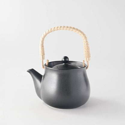 Black Mino Ware Teapot with Infuser – 400 ml [Teaware & Tableware]