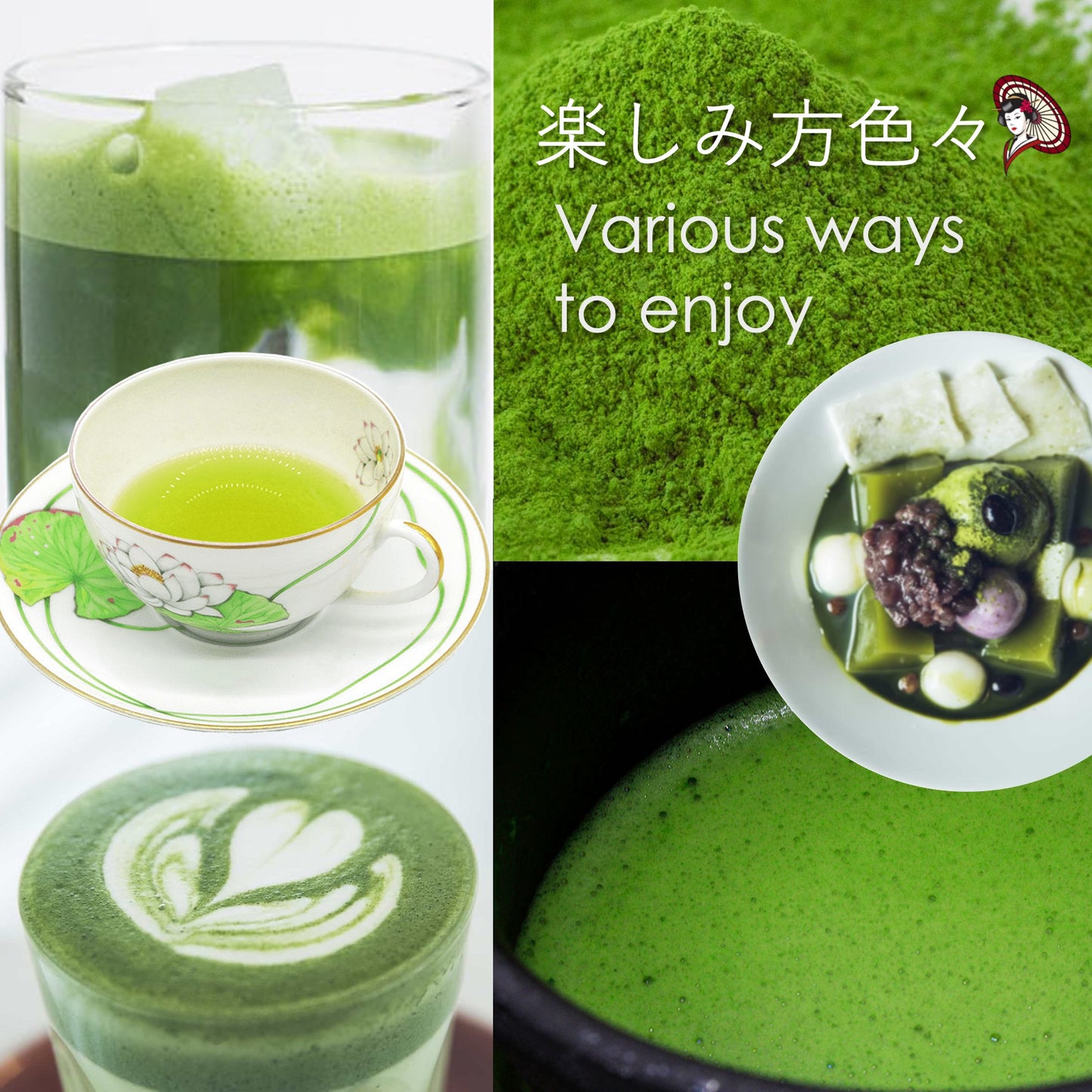 [Dreaming Matcha (Green)] Culinary Confectionery grade powder 100% Pure Yame tea ماتشا "夢みる抹茶"（緑）一番茶入り二番茶 抹茶 粉末 パウダー 製菓グレード 100% 八女産 向抹茶（むこうまっちゃ）Mukoh Matcha