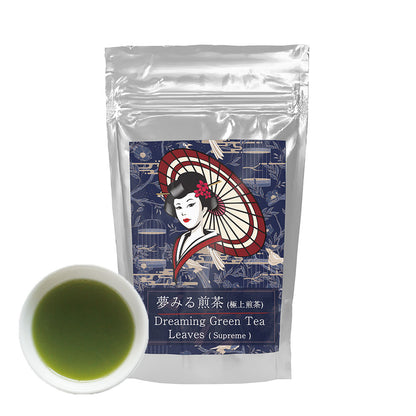 [Dreaming Green Tea Leaves (Supreme)] Single Origin Yamecha Yame tea Sencha Japanese Green Tea "夢みる緑茶"（極上煎茶 茶葉）八女茶