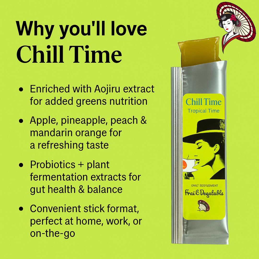 New Item⭐️ Bulk & Wholesale  [Chill Time] – Probiotic Jelly with Aojiru Extract & Fruits | Daily Wellness Supplements
