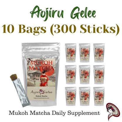 Mukoh Matcha [Aojiru Gelee] – Seasonal Fruits & Vegetables Jelly with Probiotics | Daily Wellness Supplements
