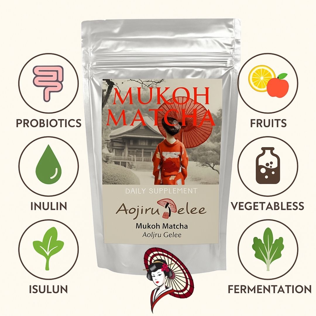 Mukoh Matcha [Aojiru Gelee] – Seasonal Fruits & Vegetables Jelly with Probiotics | Daily Wellness Supplements