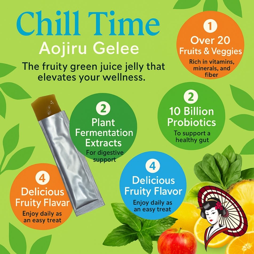 [Chill Time] – Probiotic Jelly with Aojiru Extract & Fruits | Daily Wellness Supplements