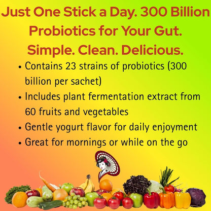 [Inner Passion] – 300 Billion Probiotic Jelly with 60 Fruits & Vegetables | Daily Wellness Supplements