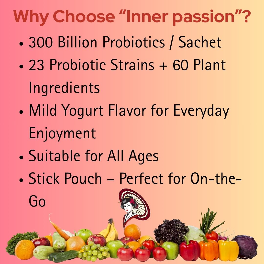 [Inner Passion] – 300 Billion Probiotic Jelly with 60 Fruits & Vegetables | Daily Wellness Supplements