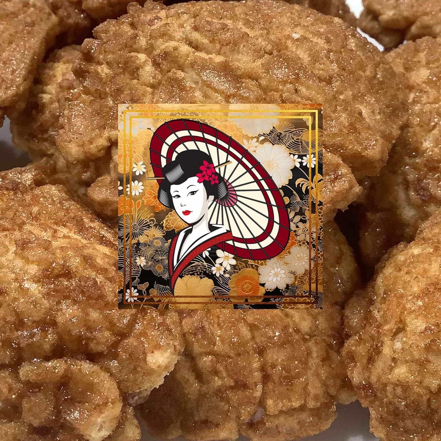 Kyushu Fukuoka Specialty [Dreaming Kamekou Senbei] Turtle Shell-Style Japanese Crackers – Teriyaki Arare Snack (107g)九州福岡県産【亀甲煎餅】亀の甲せんべい 日本のお菓子 照り焼きあられ (107g)