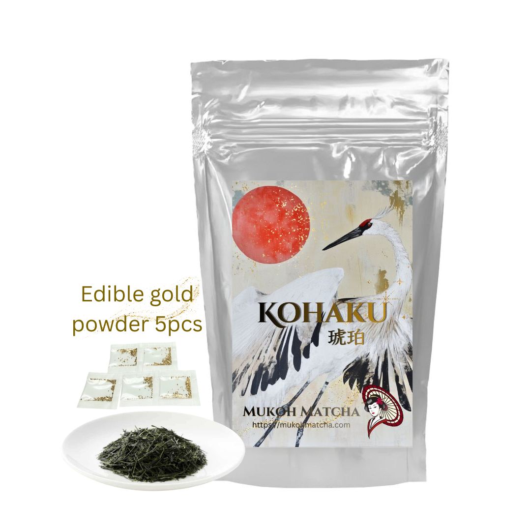🍵 琥珀 [Kohaku] – Yame Sencha with Gold Powder Gift