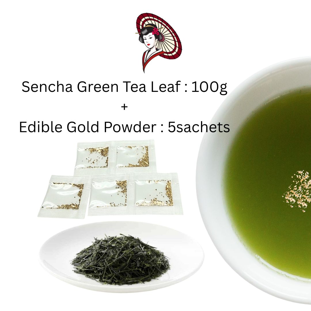 🍵 琥珀 [Kohaku] – Yame Sencha with Gold Powder Gift