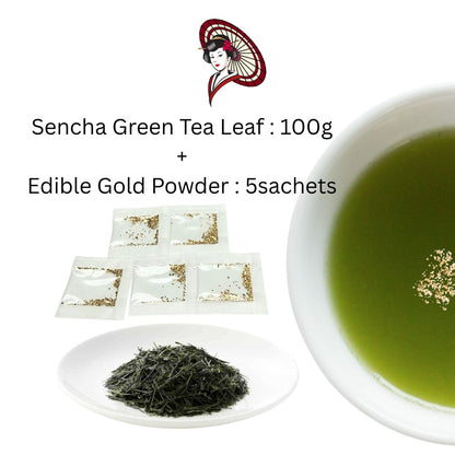 🍵 琥珀 [Kohaku] – Yame Sencha with Gold Powder Gift