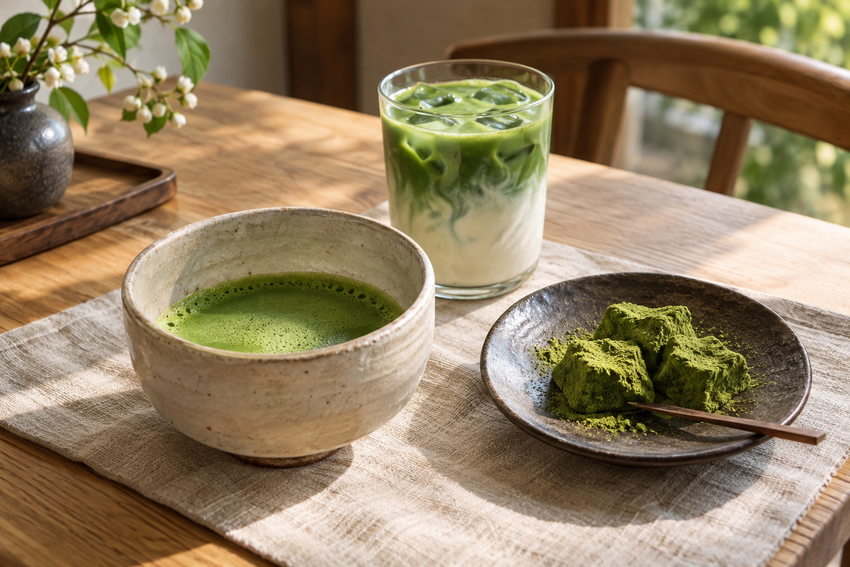 Get to know Mukoh Matcha — serving illustration