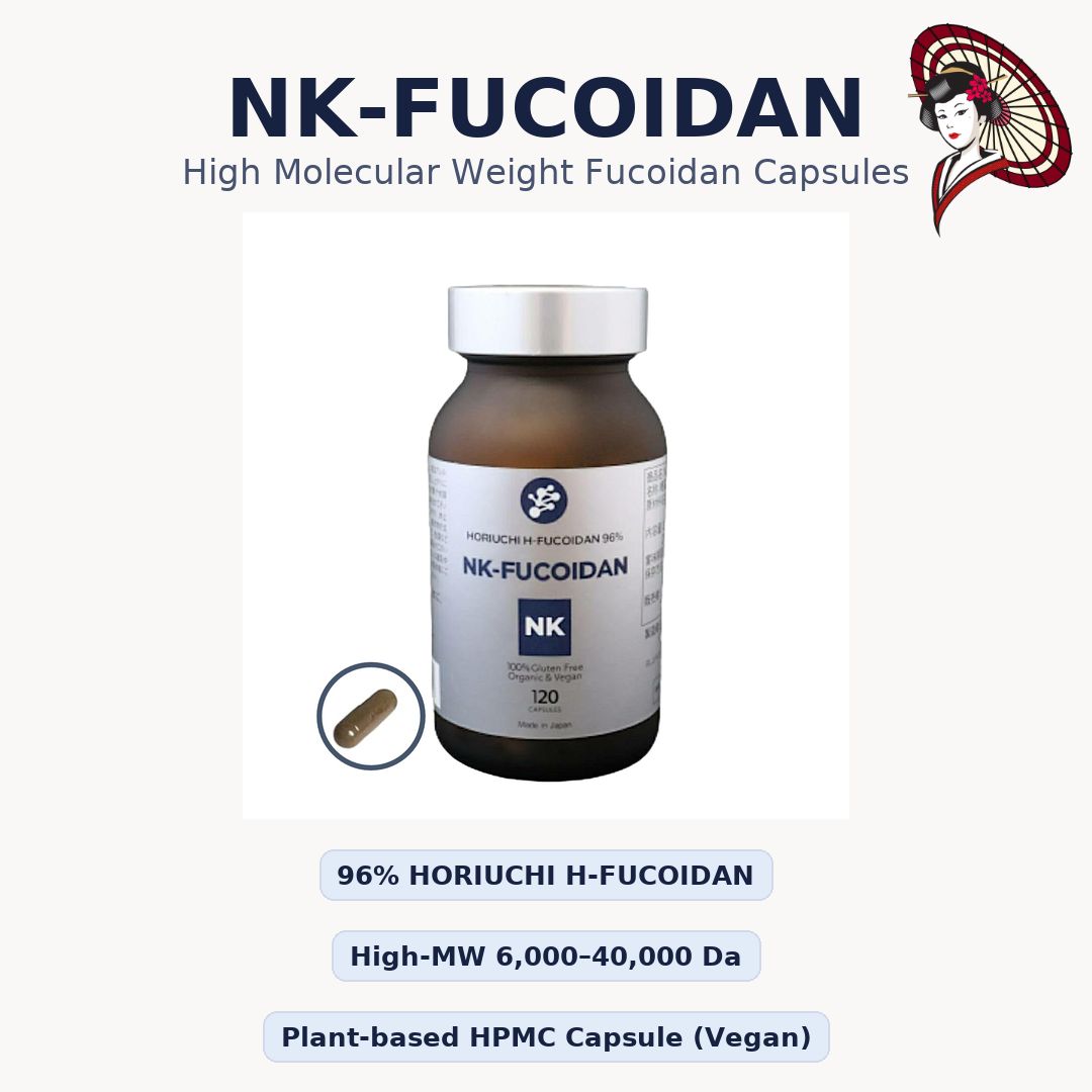 [NK-FUCOIDAN] - High Molecular Weight Fucoidan Capsules 高分子 [フコイダン カプセル] Daily Wellness Supplement