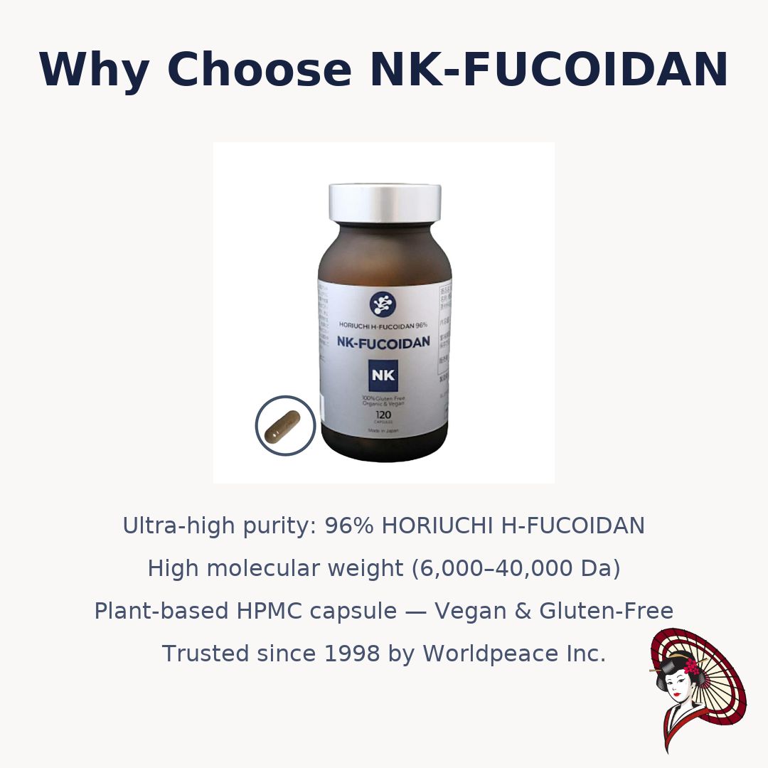[NK-FUCOIDAN] - High Molecular Weight Fucoidan Capsules 高分子 [フコイダン カプセル] Daily Wellness Supplement