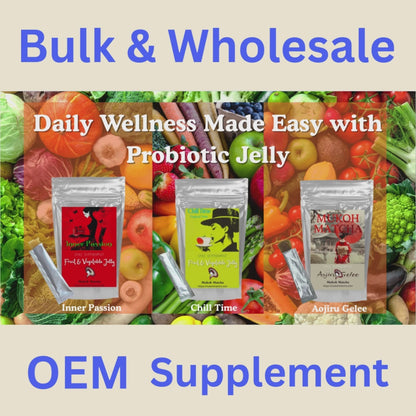 New Item⭐️ Bulk & Wholesale Mukoh Matcha [Aojiru Gelee] – Seasonal Fruits & Vegetables Jelly with Probiotics Supplement